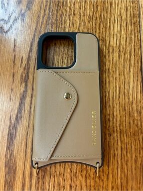 Bandolier Tan Leather Card Wallet Phone Case iPhone 14pro